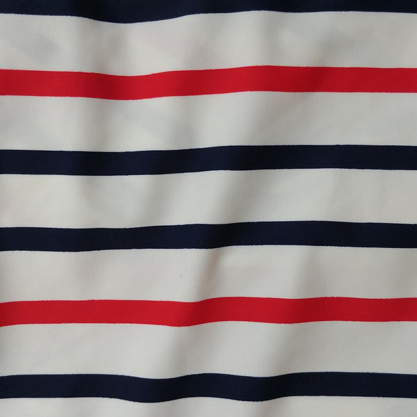 red white and blue striped fabric