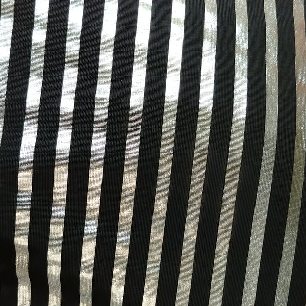 black and silver dancer fabric 
