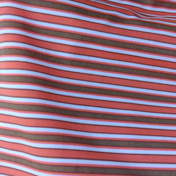 orange and brown striped fabric