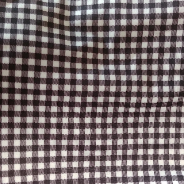 black and white gingham check fabric